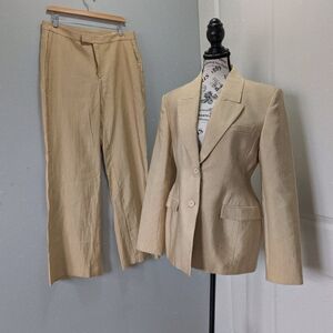 Zara Gold Blazer And Trouser Set Large